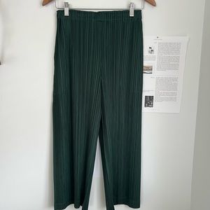 🆕 New Rare Green Original Issey Miyake Pleats Please green pants Size S